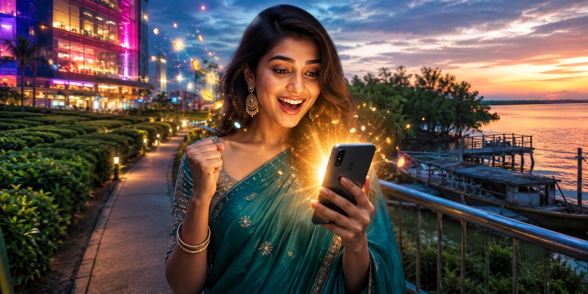 খুলনায় চা বাগানে মোবাইলে ক্যাসিনো গেম খেলার দৃশ্য